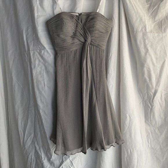 Gray Cocktail Bridesmaid Dress - Picture 1 of 7